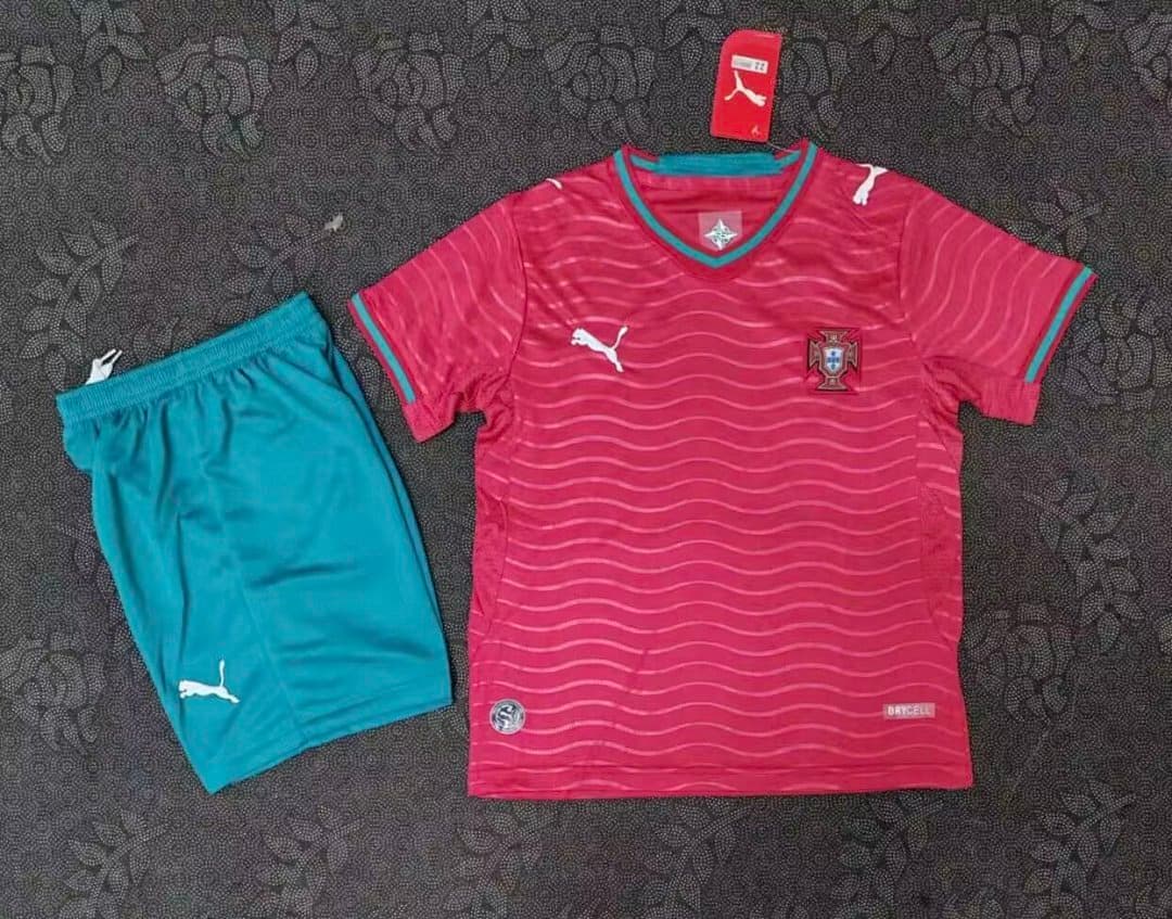 Vue arrière Maillot Enfant Portugal Domicile 2020/26