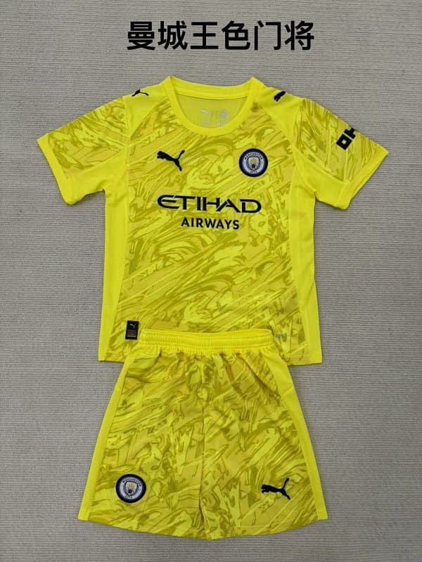 Vue arrière Maillot de gardien Enfant Manchester City 2025/26