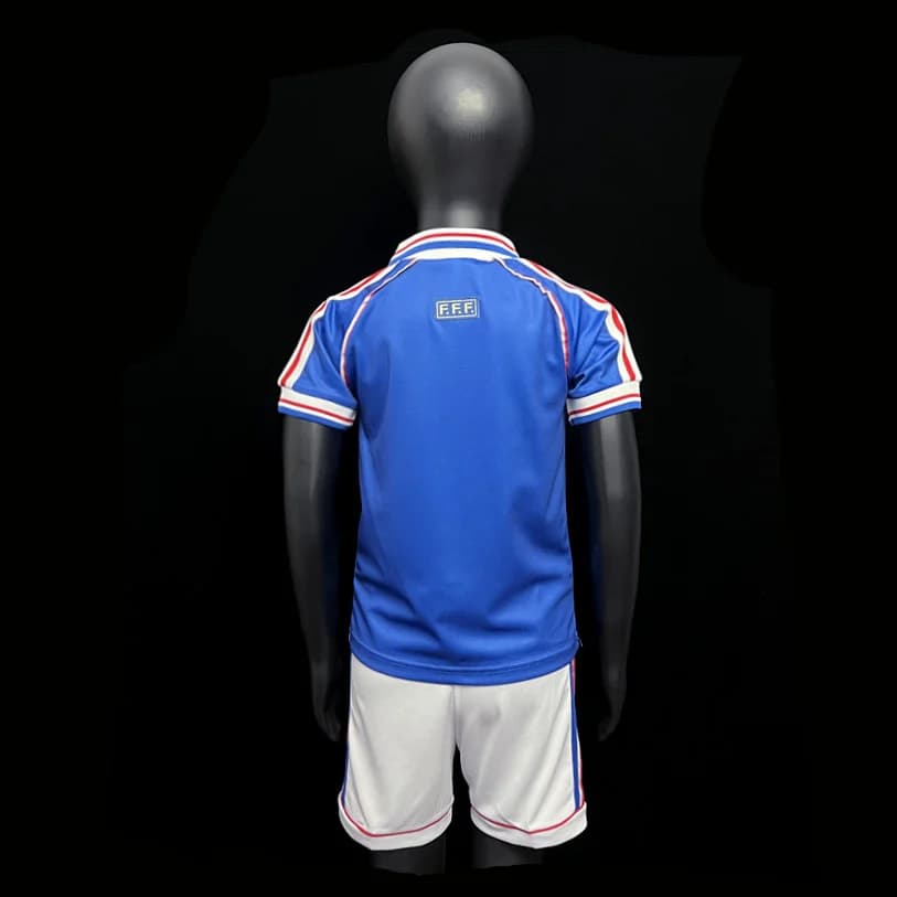 Vue arrière France Maillot Rétro 1998 – Enfant
