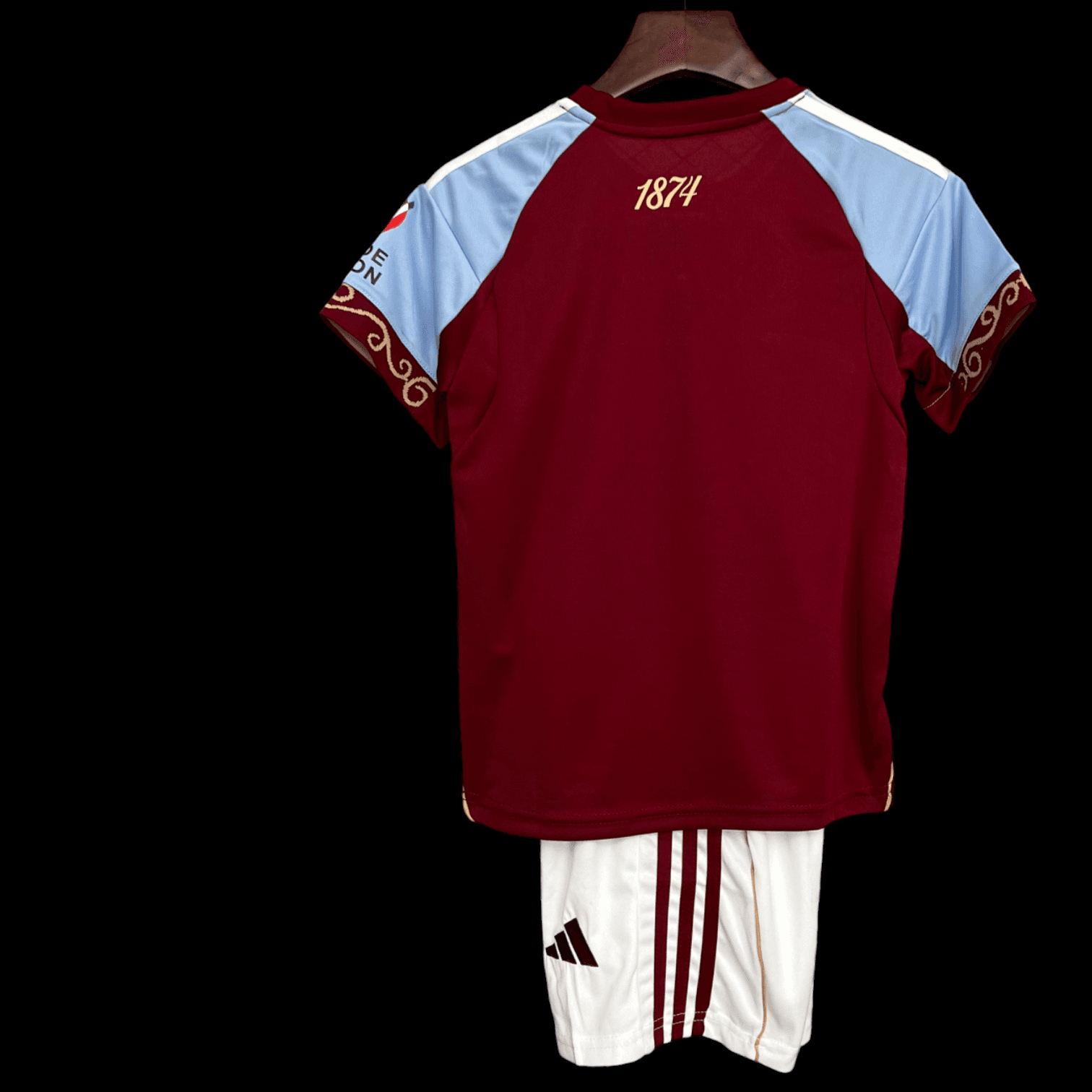 Vue arrière Aston Villa Maillot Domicile 2526 – Enfant