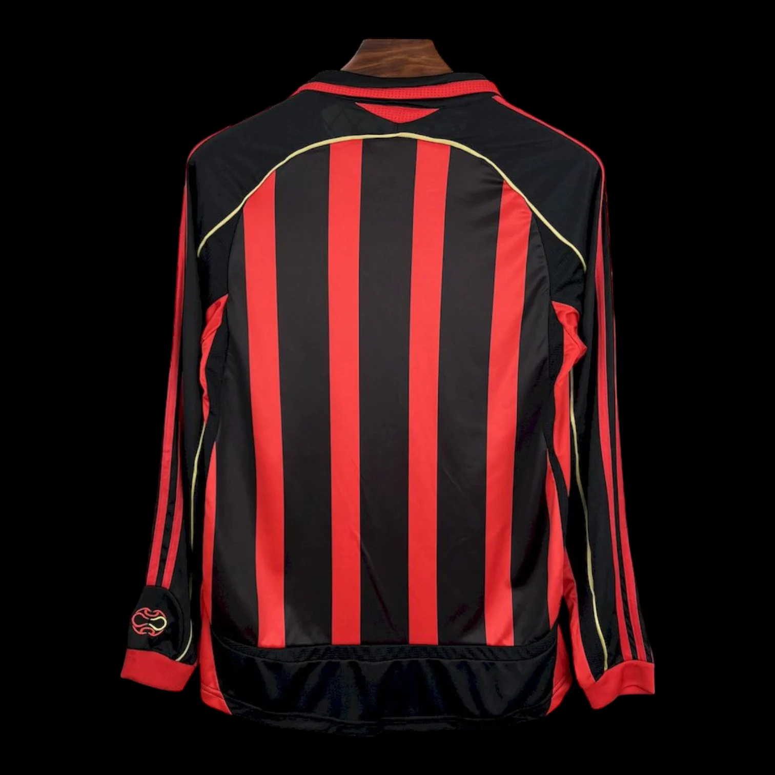 Vue arrière Milan AC Maillot Domicile Rétro Manches Longues 20062007