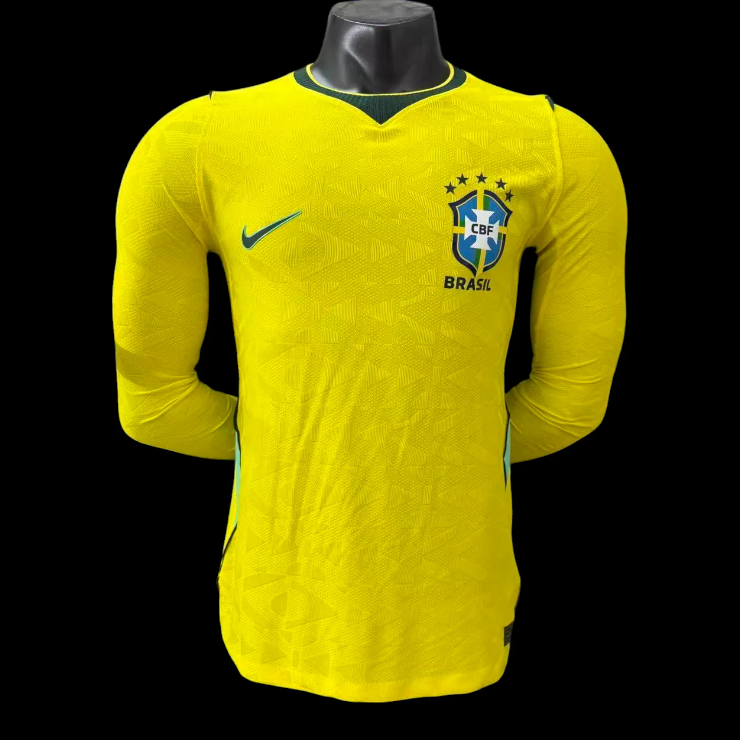 Maillot Brésil Maillot Domicile Manches Longues 2627 – Version Player pas cher - Boutique Officielle Bresil
