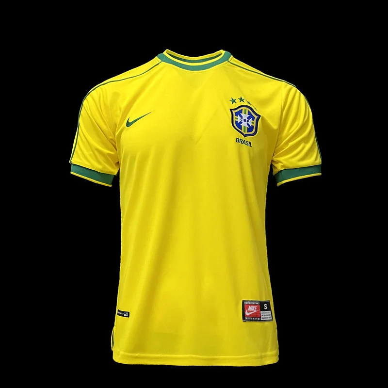 Maillot Brésil Maillot Rétro 1998 pas cher - Boutique Officielle KIT FOOTBALL