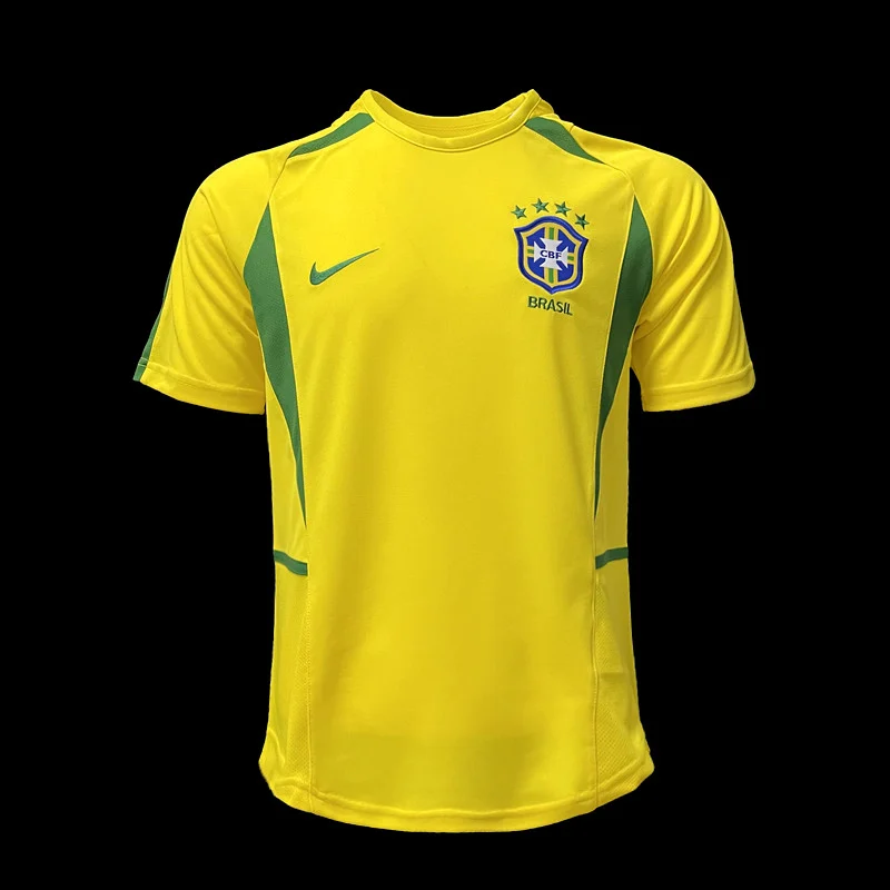 Maillot Brésil Maillot Rétro 2002 pas cher - Boutique Officielle KIT FOOTBALL